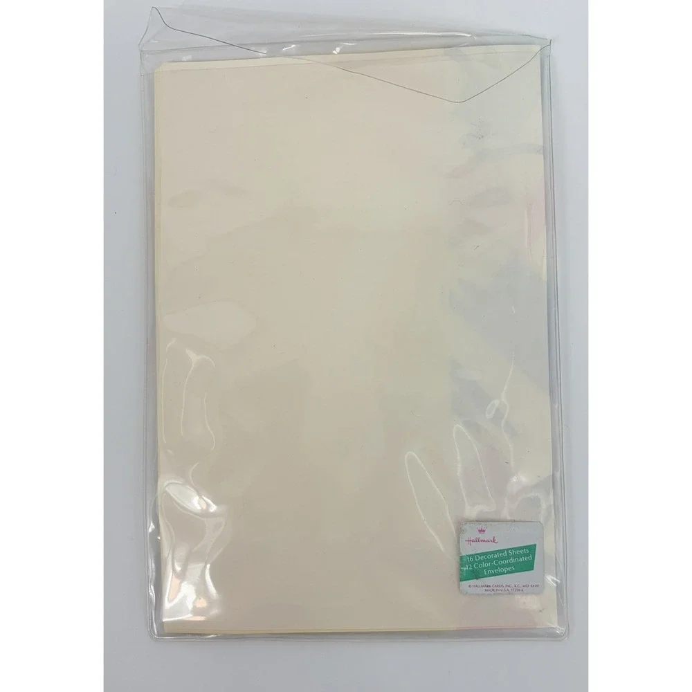 Vintage Hallmark Geometric Stationery Note Sheets (16) and Envelopes (12)